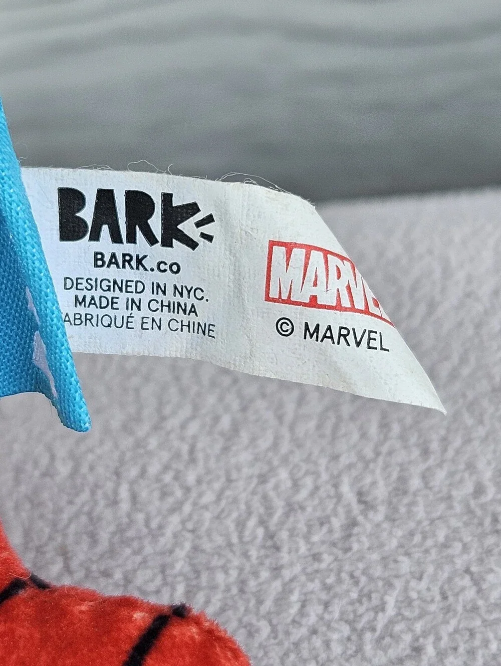 Bark Box Marvel Spiderman Far From Home Iron Spider Man Dog Toy Squeak M/L